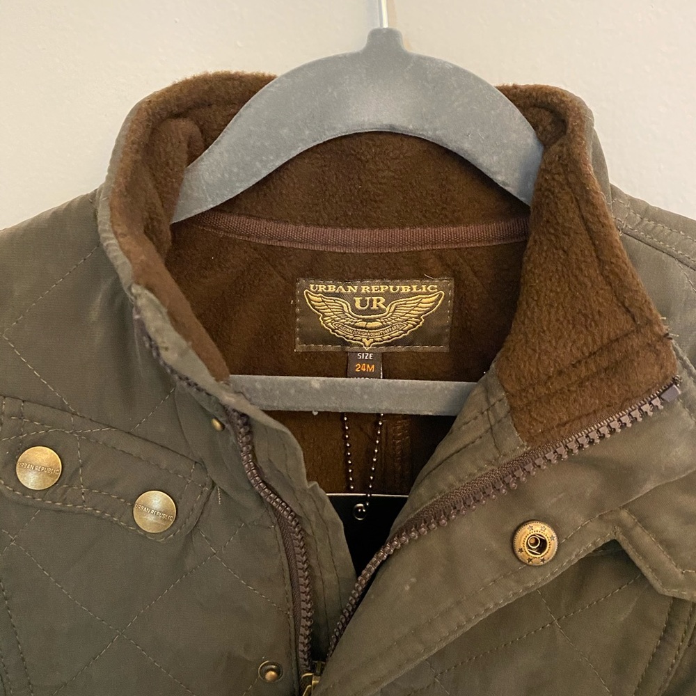 Toddler jacket- Olive - Picture 3 of 4
